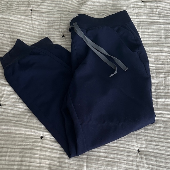 Figs Technical Collection Jogger Pants in Navy with Gray Accents - Picture 1 of 4